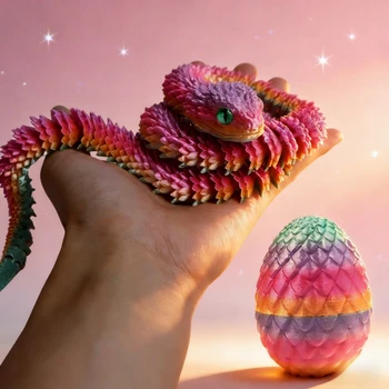 3d Printed Toys Home Decoration Desktop Decorations Anime Figures Articulating Home Decor Items 3D Printing Snake Eggs Rotating 1
