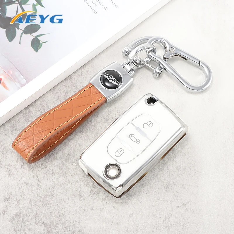 Key Case Cover TPU Car Key Case Cover For Peugeot 107 206 307 308 407 607 5008 For Citroen Xsara Picasso C5 C6 C8 Car Shell Accessories