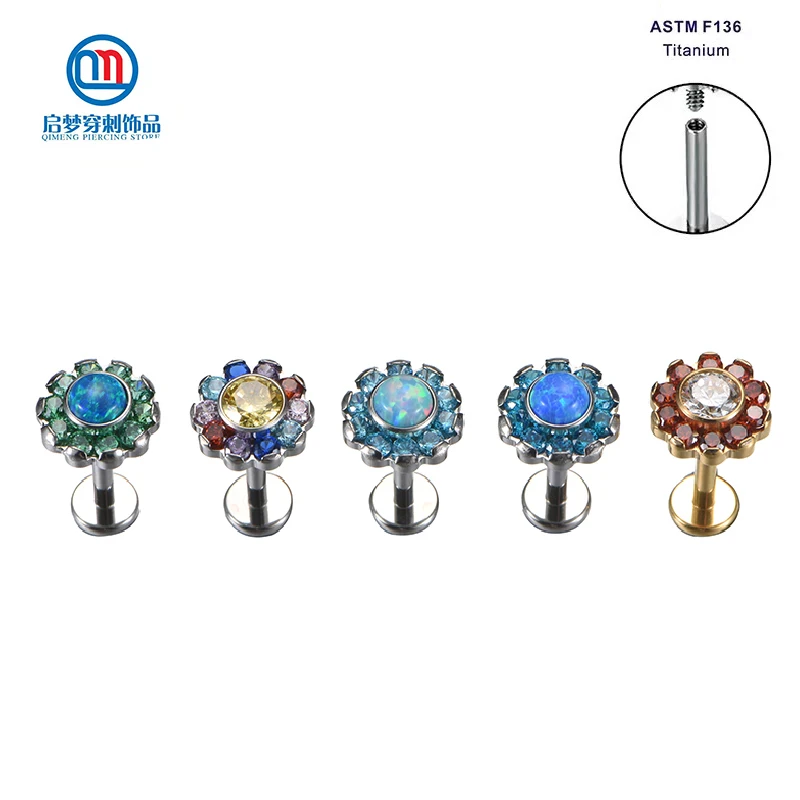 Opal Piercing Jewelry Titanium Astm F136 Titanium Piercing F136 Titanium Piercing Aliexpress