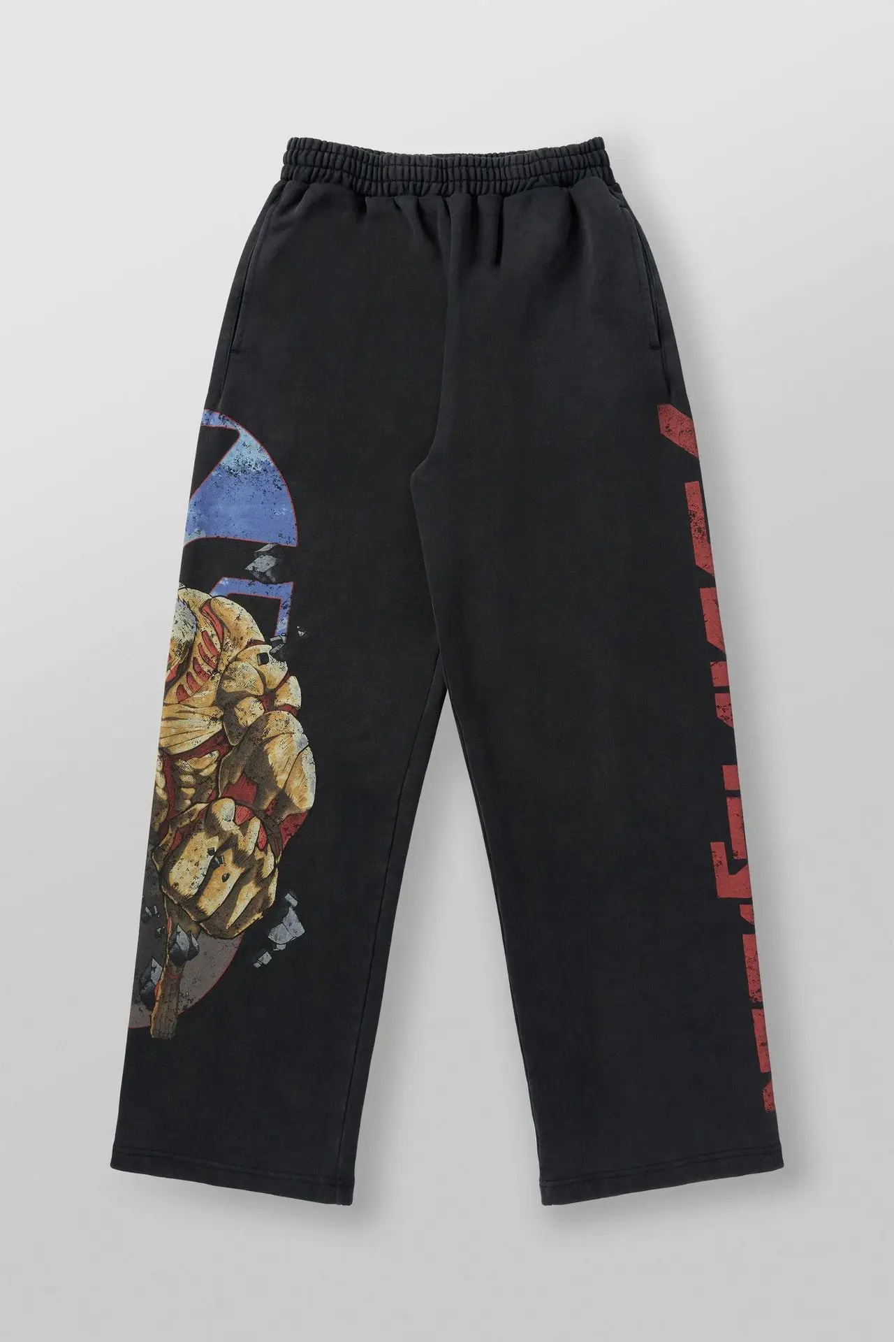 American co branded anime Attack on Titan, jogger, gym training, cotton printed wide leg pants 6