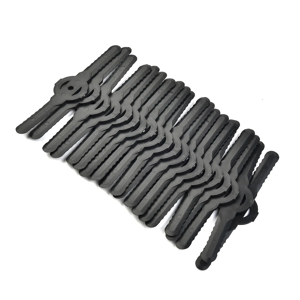Description Picture 6 of item20PC Plastic Cutter Blade For Electric Cordless Grass Trimmer Strimmer Blades Mowing Blade Replacement Garden Tool 139mm Set