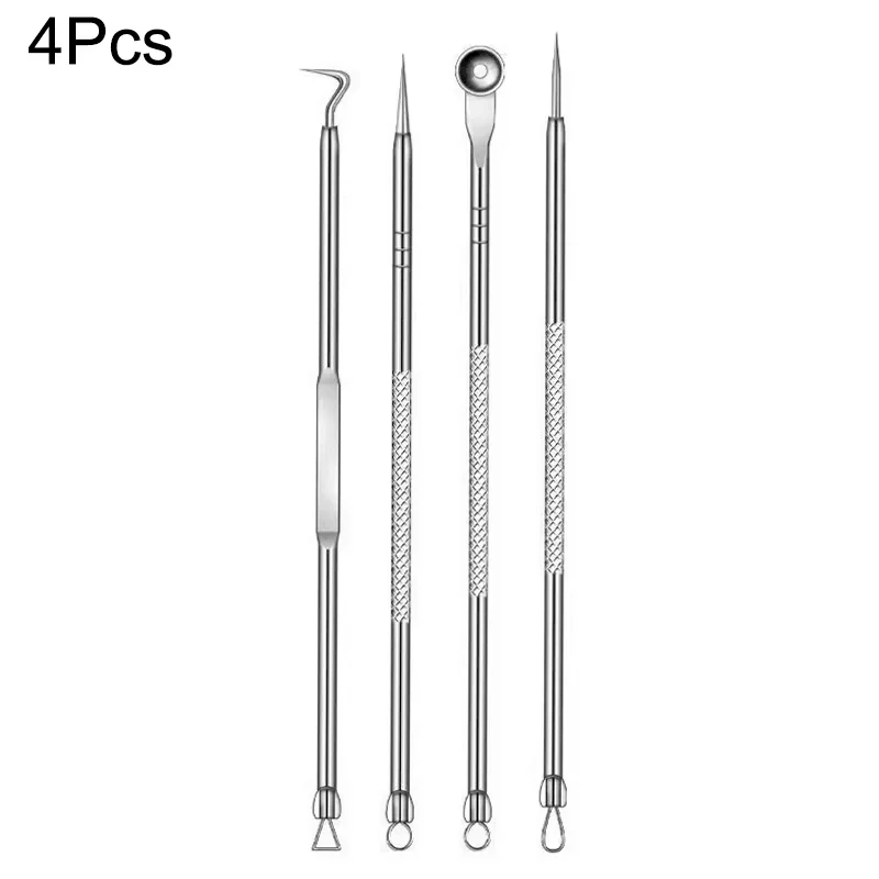 thumbnail image 1 of 4-11 piezas de pinzas para pelos encarnados, agujas para eliminar puntos negros y acné, limpiador de puntos negros, limpiador de poros, limpieza profunda, herramientas para el cuidado de la piel del r, 1 of 5