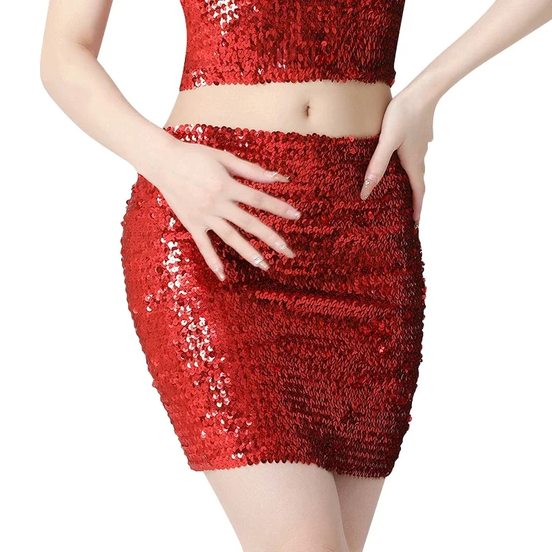 Falda de lentejuelas para mujer, minifalda elástica, sexy, brillante, falda brillante con purpurina, fiesta nocturna, Negro -, Pequeña Falda de lentejuelas para mujer, minifalda elástica, sexy, brillante, falda brillante con purpurina, fiesta nocturna, Negro -, Pequeña