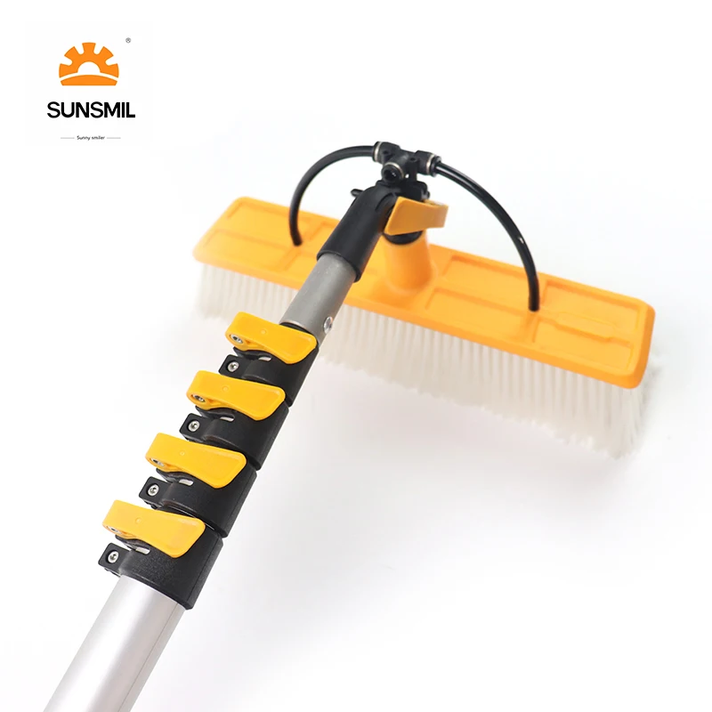 

30 FT Water Fed Pole Window Cleaning System Brush With Telescopic Pole For Solar Panel Kit 6 Meters High Reach Washing Tool