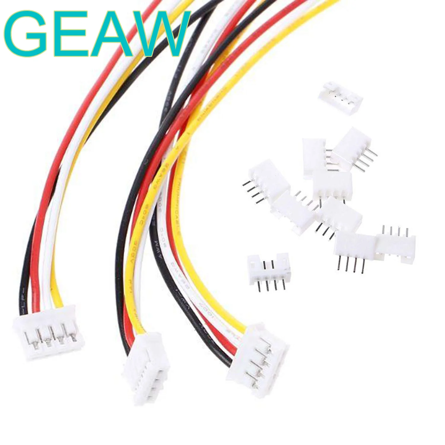 Connecteur JST PH 2.0mm 4 broches femelle avec câble 20cm, prise blanche et fils rouges et noirs