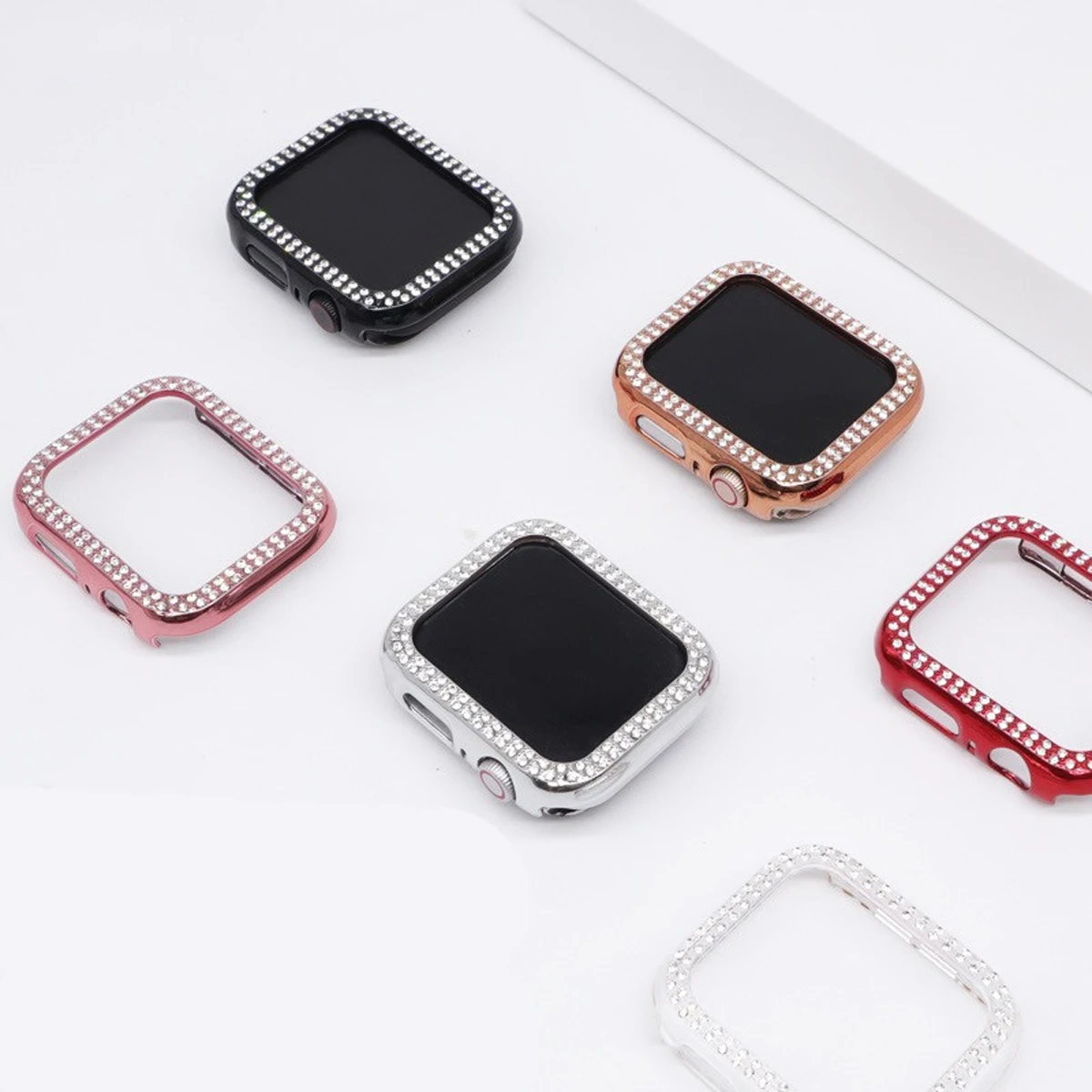 Elegant Rhinestone Diamond Protective Case for Women’s Apple Watch