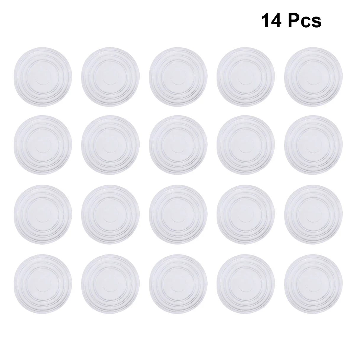 

18/30pcs Round Shape Glass Table Non-Slip Soft Grip Pad Transparent Plastic Rubber Fixed Tempered Glass Furniture Accessories