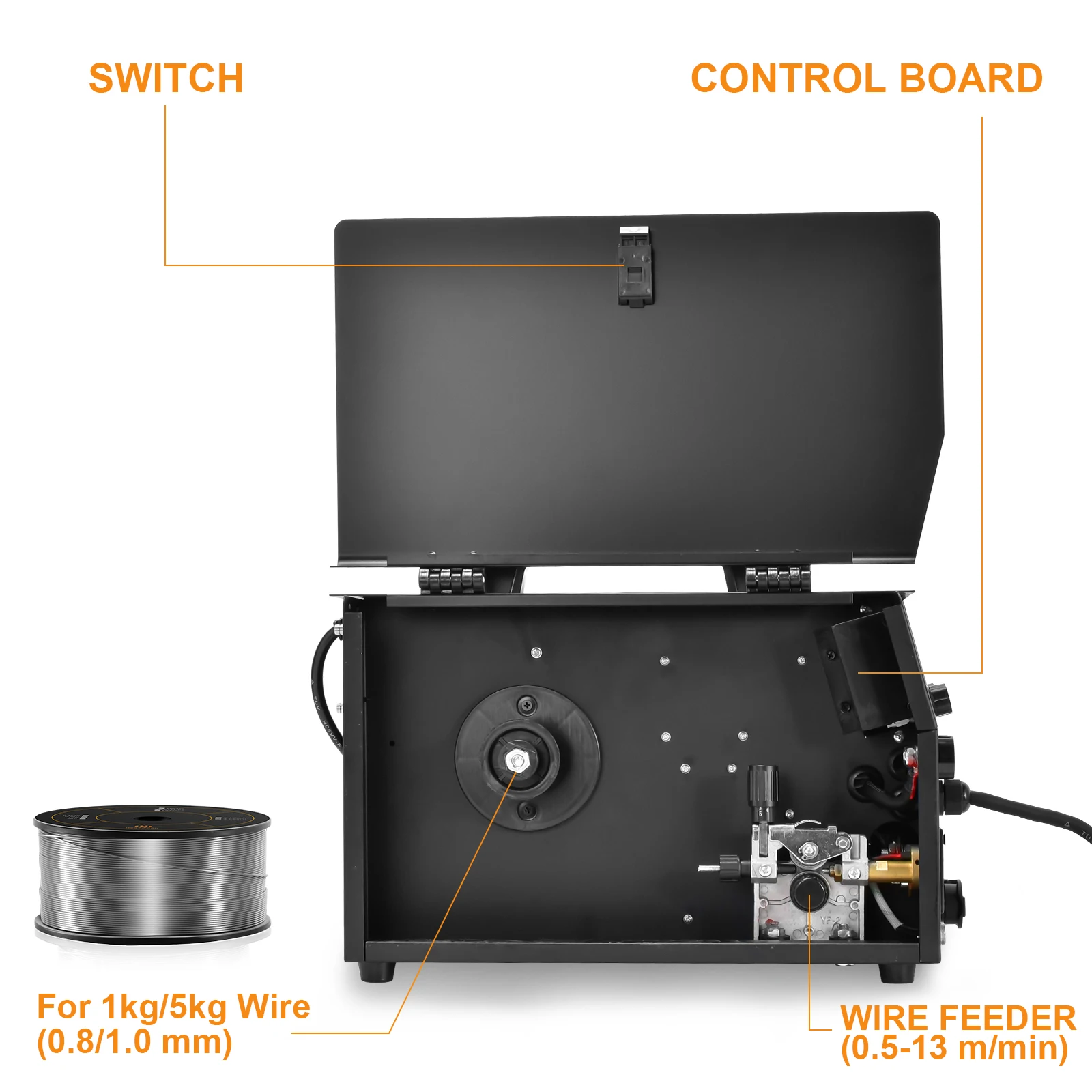 Welding Welders Hzxvogen 5 In 1 Plasma Cutter Welders Digital Screen 220V Cut/MMA/Gas/Non-gas Mig/Lift TIG Inverter Welding Machine 1/5 Kg Wire