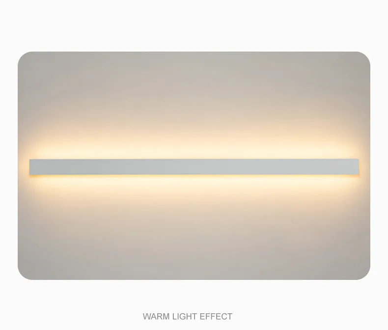 wall lights for bedroom Modern minimalist LED white long wall lamp bedroom aisle line lamp living room TV background wall indoor wall lamp bedside wall lights