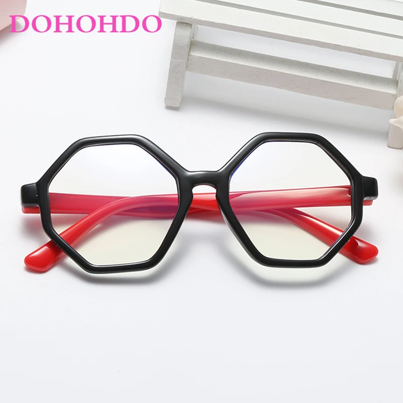 DOHOHDO Kids Anti Blue Light Blocking Glasses Children Optical Frame Eyeglasses Boys Girls Computer Transparent Eyewears UV400