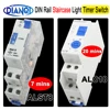 DIN Rail Timer Switch for Staircase Lighting Controller ALC18 1-20 Minutes Interval 18mm Single Module ALST8 1-7 minutes 1