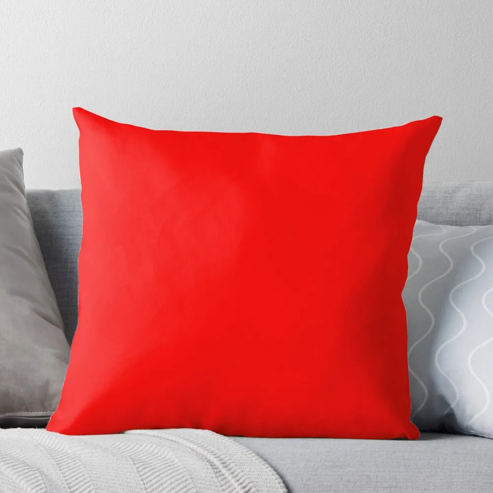 

Fire Red Accent Solid Color Decor Throw Pillow home decor items Christmas Pillows