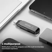 Original Lexar JumpDrive D400 Dual USB Drive Type C/A Memory Stick 32GB 64GB 128GB 256GB USB Type C Disk Dual Flash Disk For PC 4