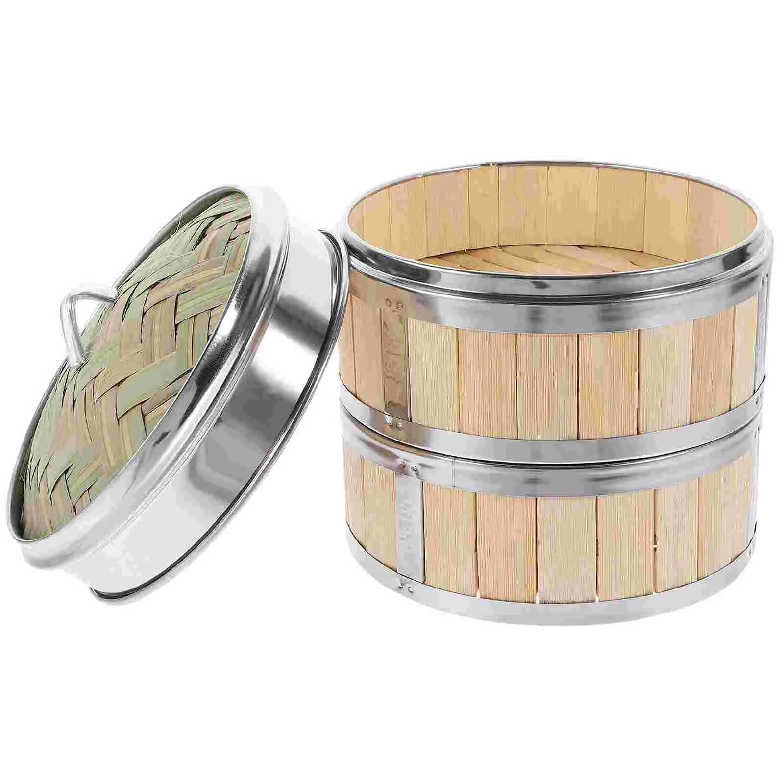 

of Food Steamer Bamboo Steamer Basket With Stainless Steel Frame Kitchen Supply