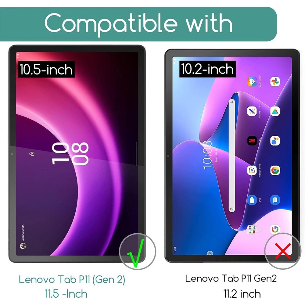 For Lenovo Tab P11 2nd Gen 11.5 Inch 2023 Tempered Glass Screen TB-350FU TB-350XC 9H Tablet Anti Scratch Clear Protective Film 2