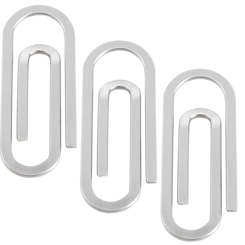 

Paper Clip Stainless Steel Clamp Portable Small Office Bag Clips File Holder Outdoor Money Mini Baggies