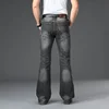Denim Flared Jeans Men  Boot Cut Denim Pants Comfortable Slightly Slim Classic Loose Casual Blue Black Trousers For Male Bootcut 4