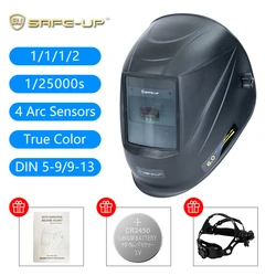 Professional Welding Protection Large View Automatic Welding Mask Welding Helmet Auto Darkening True Color Weld Accessories