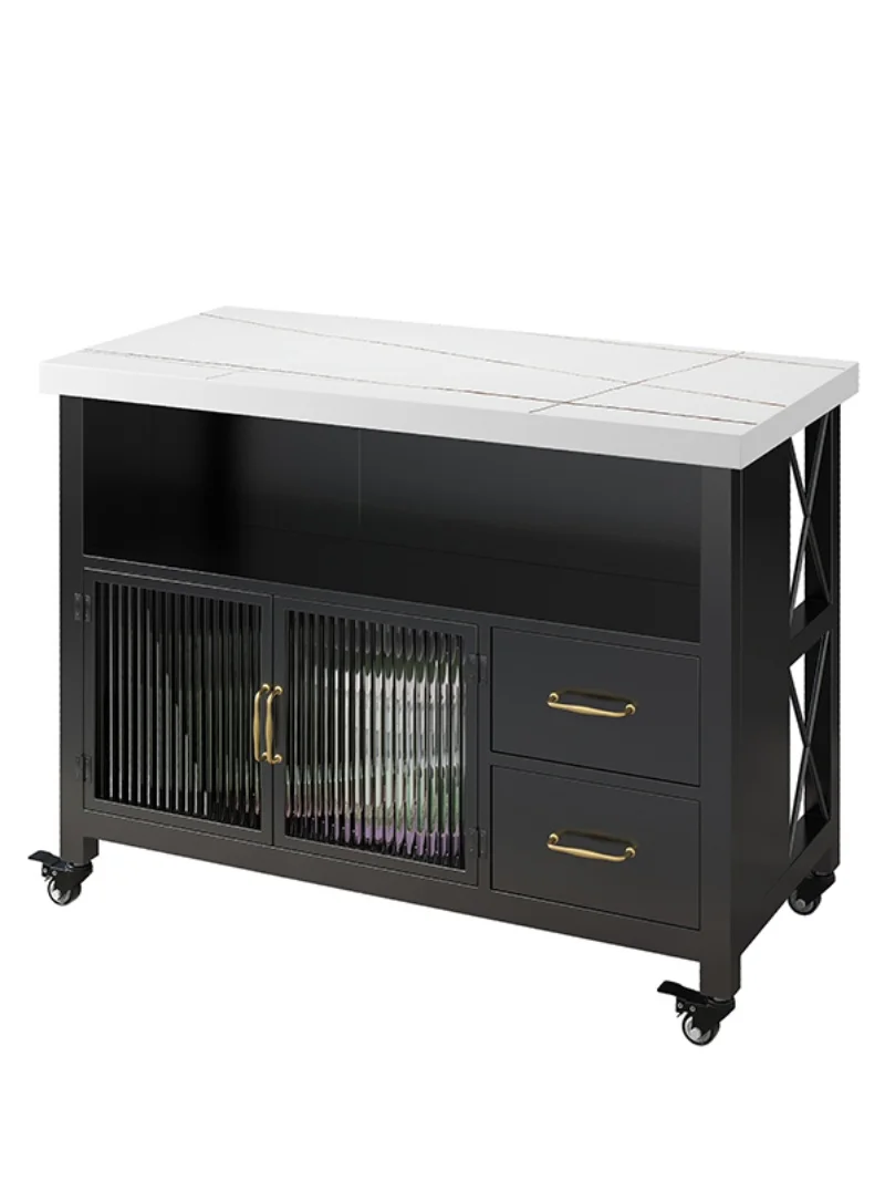 

Movable sideboard cabinet with drawer in marble kitchen