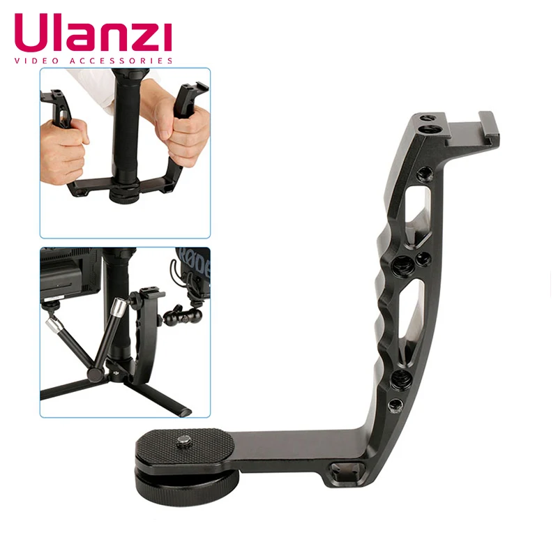 Action Camera Accessories Camera Accessories Handheld Gimbal Accessories Gimbal Accessories L Bracke for DJI Ronin S Crane 2 V2 Plus Feiyu AK2000 AK4000 DSLR Gimbal Stabilizer Grip with 1/4 Hot Shoe