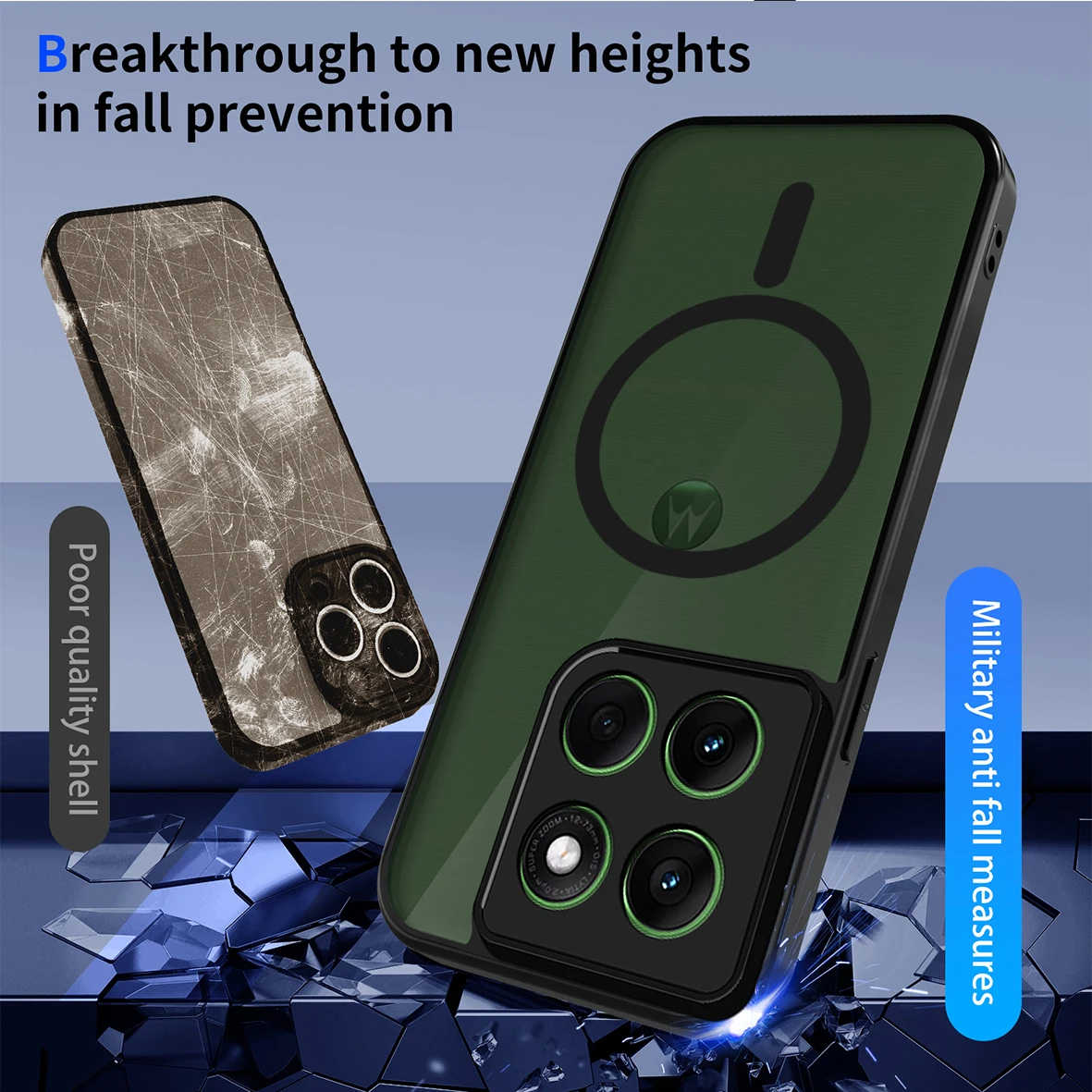 Matte Clear Magnetic Protective Phone Case
