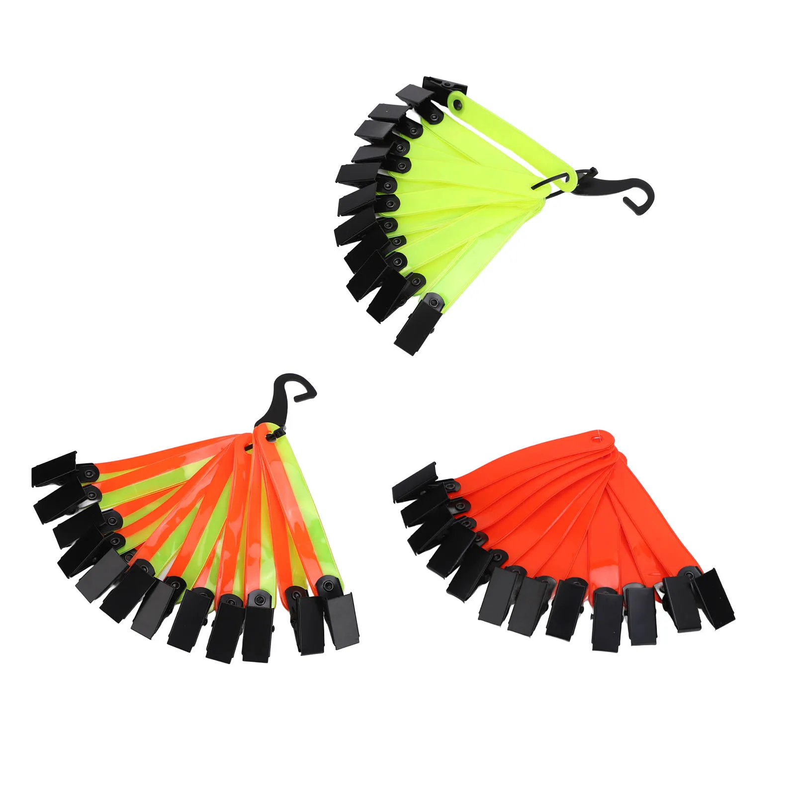 12PCS High Visibility Trail Markers with Clips Reflective Tree Tacks for Camping Hunting Outdoor Hiking
