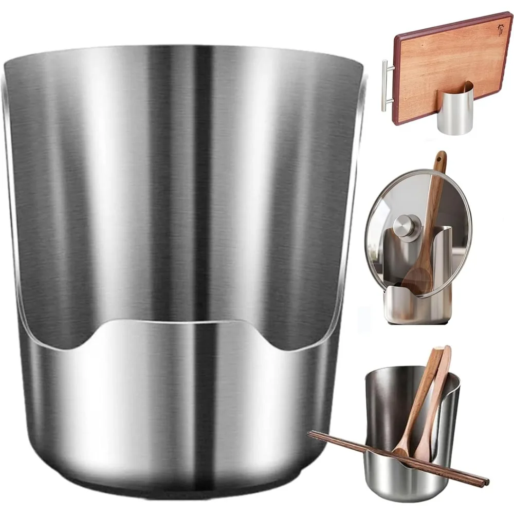 2 In1 Multi-Functional Kitchen Utensil Holder, Heavy Duty Stainless