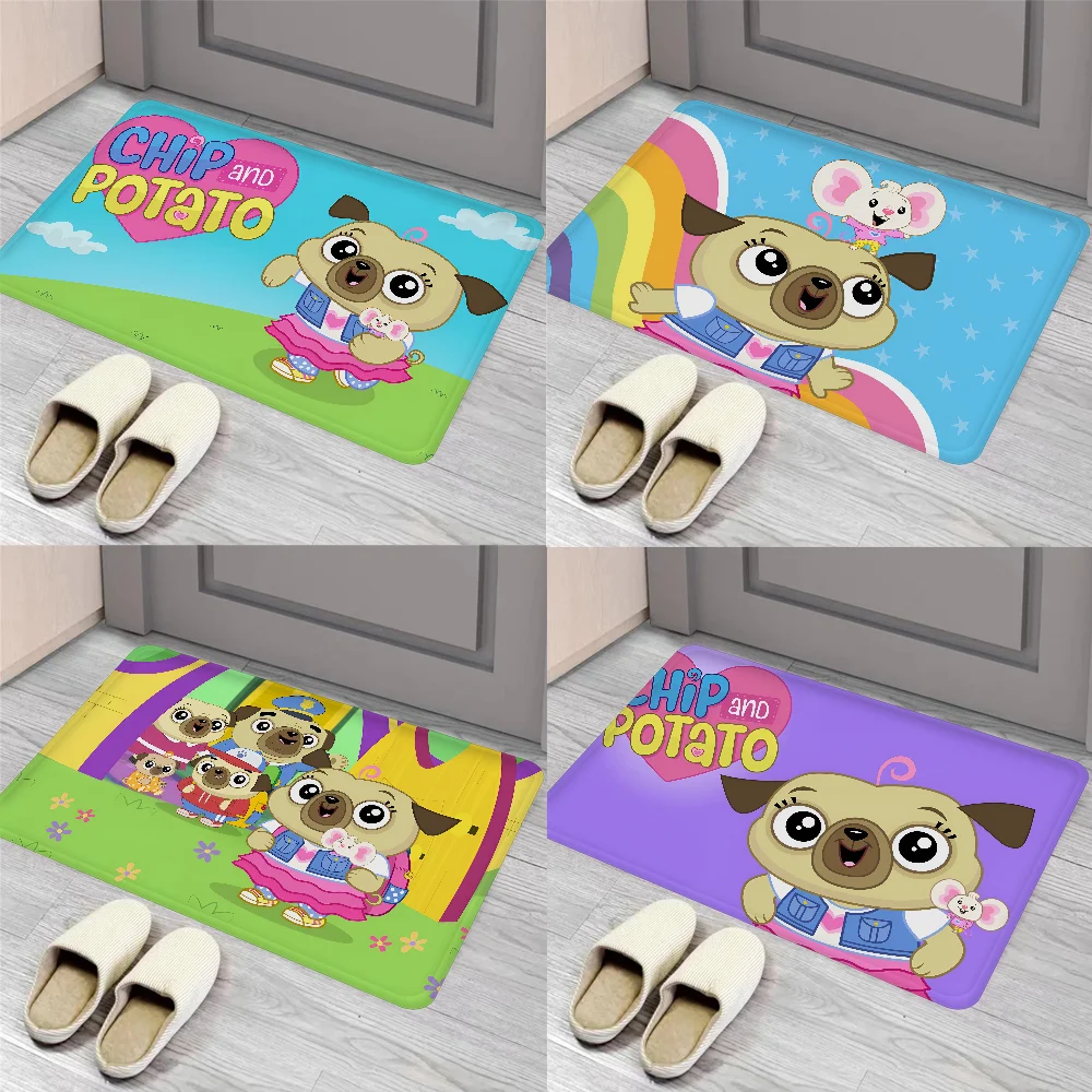 Chip and Potato Bathroom Mat Anti-slip Absorb Water Long Strip Cushion Bedroon Mat Welcome Doormat 3