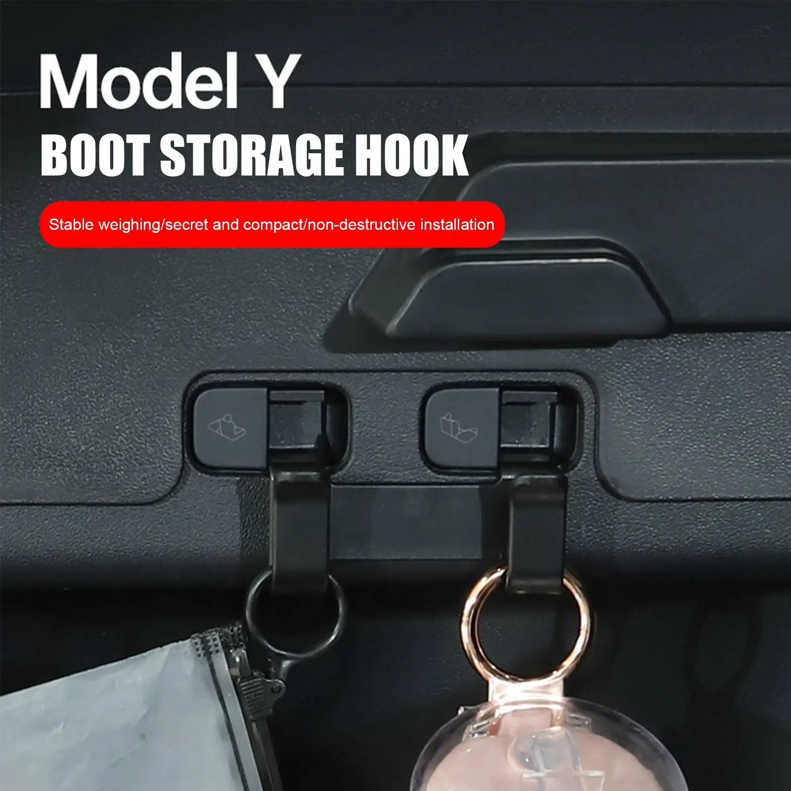 Auto Kofferraum Haken Regenschirm Aufbewahrungstasche Halter für Tesla Model