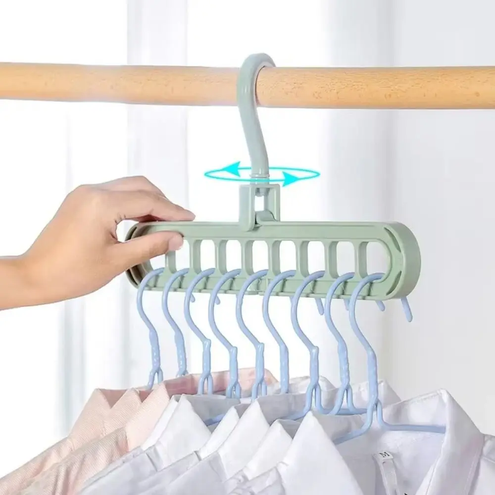 Space Saving 9 Hole Wardrobe Storage Rack