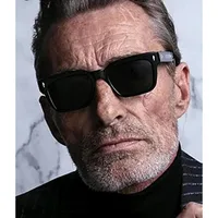 Square Chunky Sunglasses for Women & Men, Trendy Rectangle Shades with UV400 Protection (Black) 4