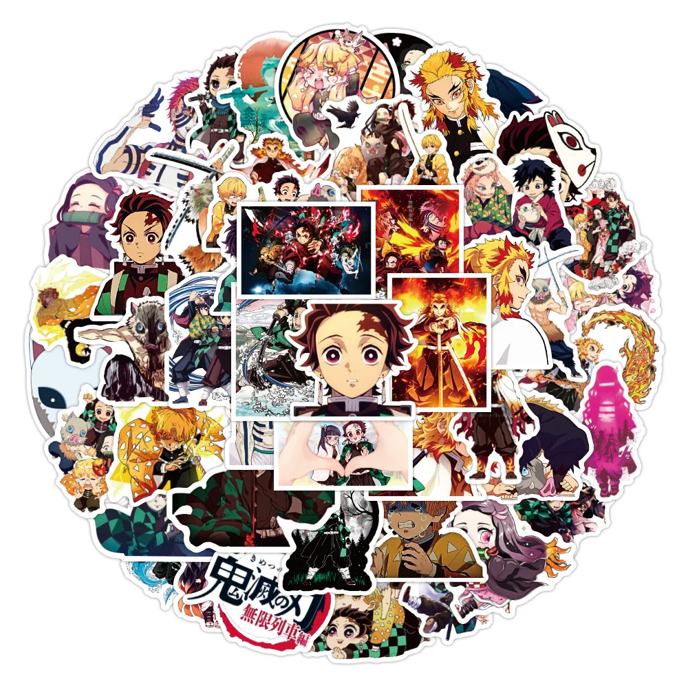 Generic stickers de dessin animé Demon Slayer Kimetsu No Yaiba, autocollant  anime manga 50 pcs à prix pas cher