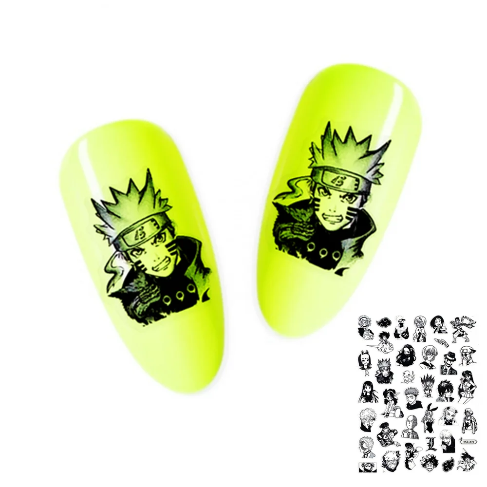 TSC-119 TSC-282 TSC-130  Japanese hot blooded anime 3D Back glue Nail Art Stickers Decals Sliders Nail ornament decoration