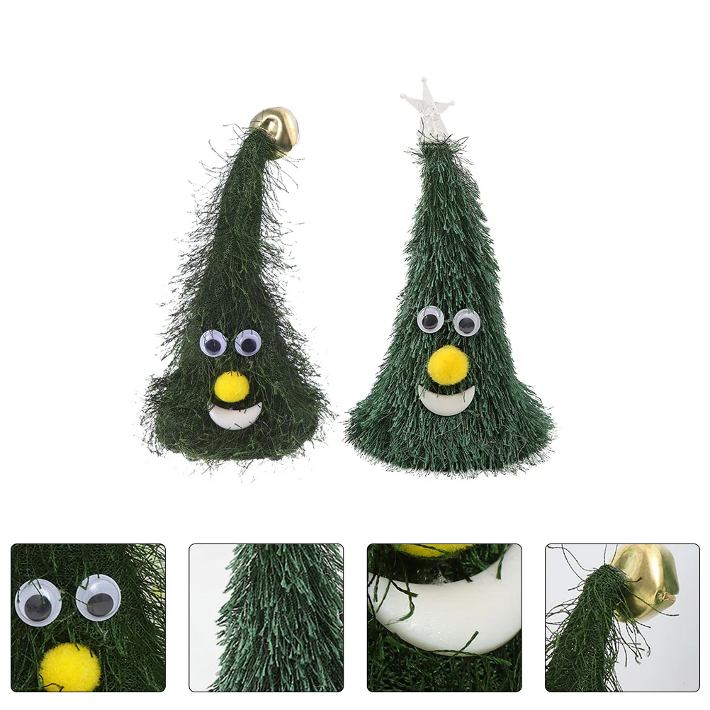 

2Pcs Lovely Christmas Tree Ornaments Funny Sway Toys Christmas Adornments