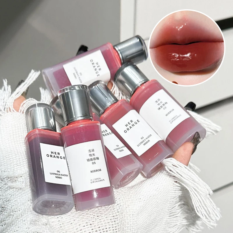 HERORANGE Crystal Gloss Lip Lacquer Long-Lasting Hydration Non-Sticky Glass-Like Shine Affordable