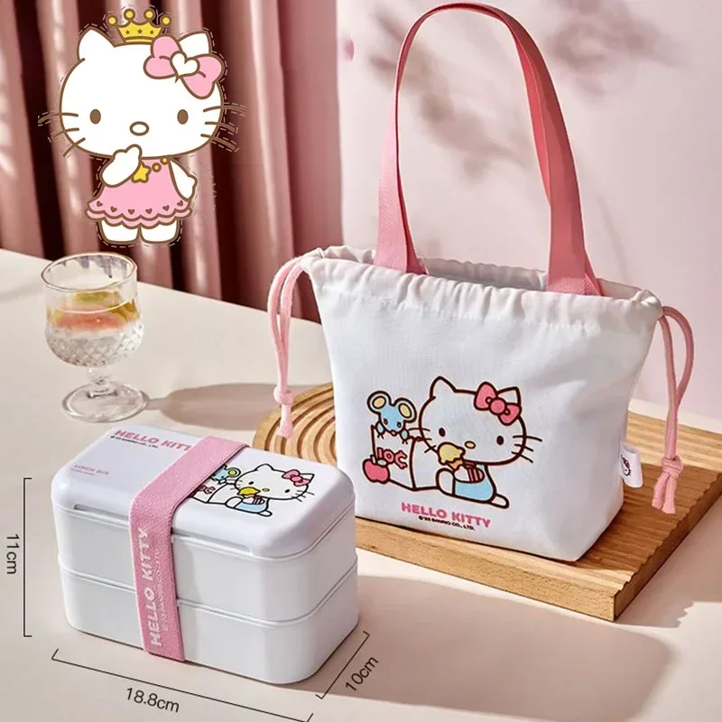 

Sanrio мультяшный Hello Kitty My Melody Cinnamoroll Ланч-бокс для микроволновой печи теплоизолированный Ланч-бокс с теплоизоляцией милые подарочные игрушки для девочек