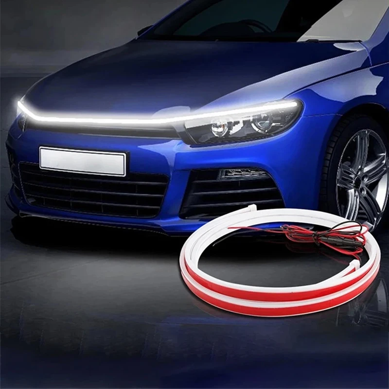 Scan Starting Dynamic LED Car Hood Atmosphere Lamp Flexible Neon Strip