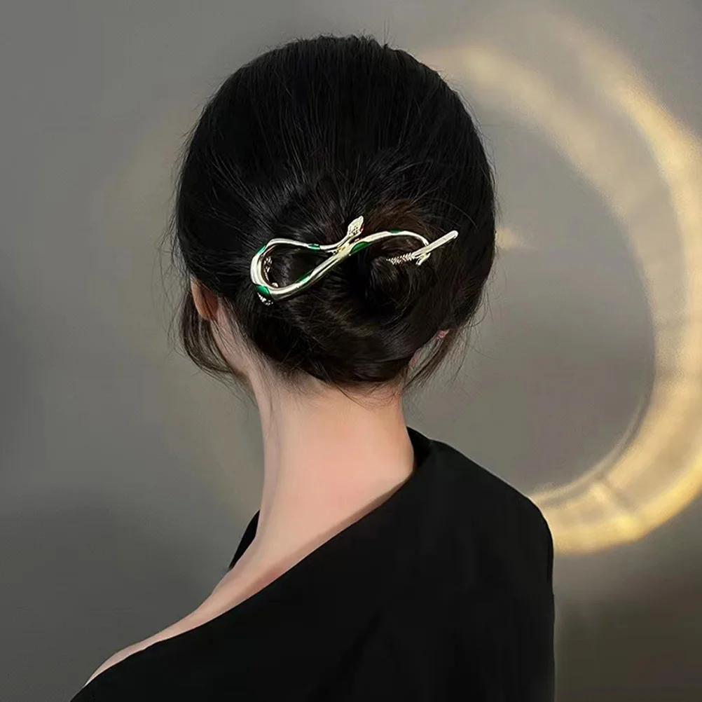 

4 Pcs Barrettes for Girls Back of The Head Grip Twisted Hairpin Large Clips French Banana Thick