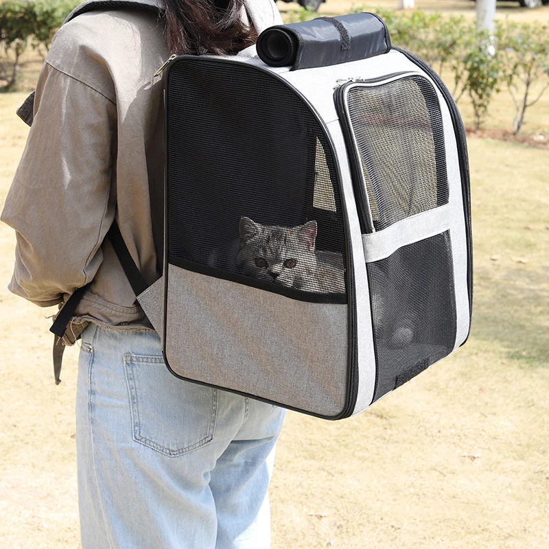 Pet Cat Backpacks Breathable Outdoor Cat Carrier Shoulder Bag for Small Dogs Cats Portable Travel Folding Backpack Pet Supplies pet carrier backpack pet bag pet carrier bag