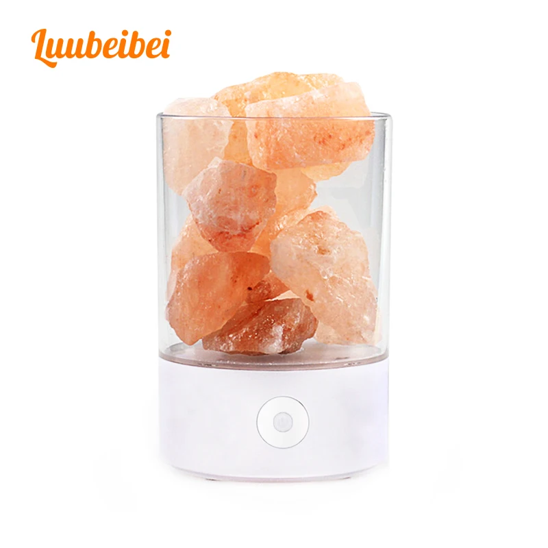 

LED Lamp Crystal Salt Lamp Dimmable Discoloration Lamp Removable Bedroom Sleep Night Light Bedside Lamp