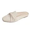 2024 Luxury Woman Mules Summer Close Toe Women Slippers Bowtie Lazy Slides Flat Heel Girl Slippers Korean Outdoor Flip Flops 5