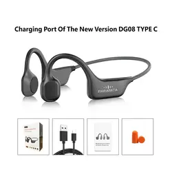 PARAMITA Wireless Bone Conduction Sports Headphones - Waterproof with Built - in Mic (DG08 TYPEC)