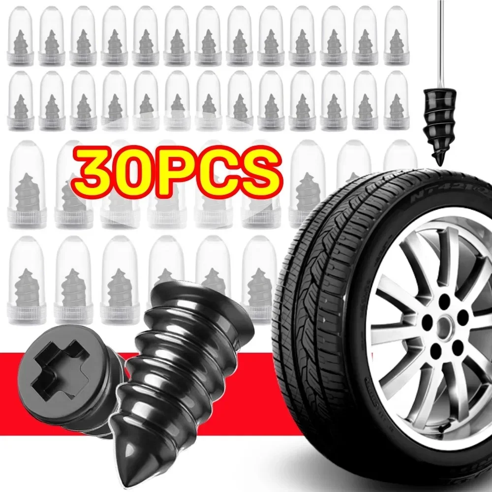 10-30PCS Car Tyre Repair Rubber Nail Universal Car Motorcycle Repair Nails Set Truck Scooter Bike Tire Puncture Repair Tool