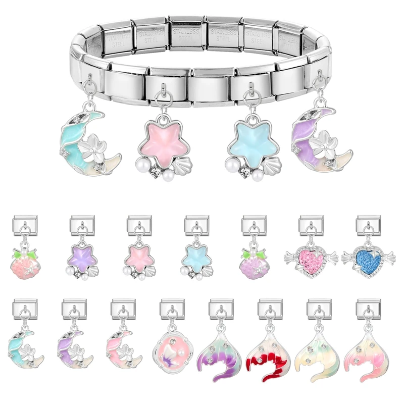 Pink Jewelry Stainless Steel Link