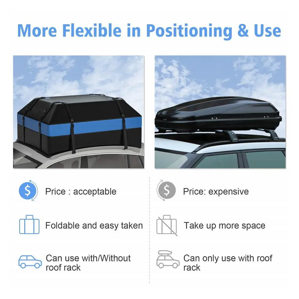 600D Waterproof Car Roof Top Cargo Carrier Bag | Car Roof Storage | Car Accessories