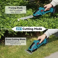 2 IN1 Electric Hedge Trimmer Cordless Rechargeable Handheld Weeding Pruning Shear Shrub Mower Garden Tool For Makita 18V Battery 2