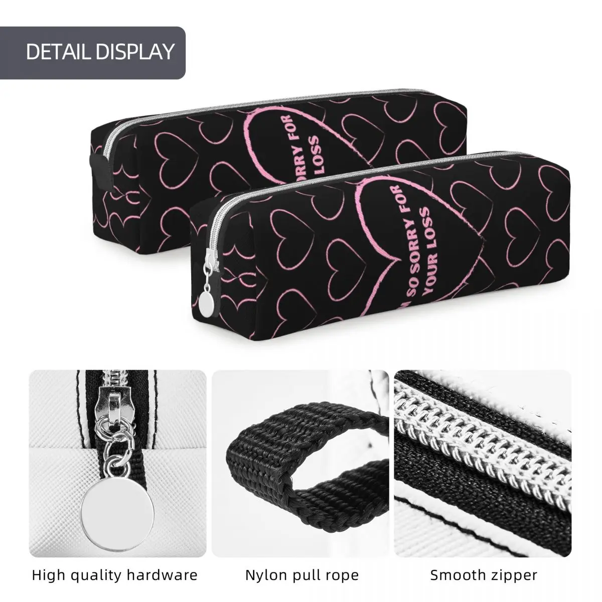 Sabrina Carpenter Feather I'm SO Sorry For Your Loss Pencil Case Pencilcases Pen Kids Large Storage Bag Office Gifts Stationery