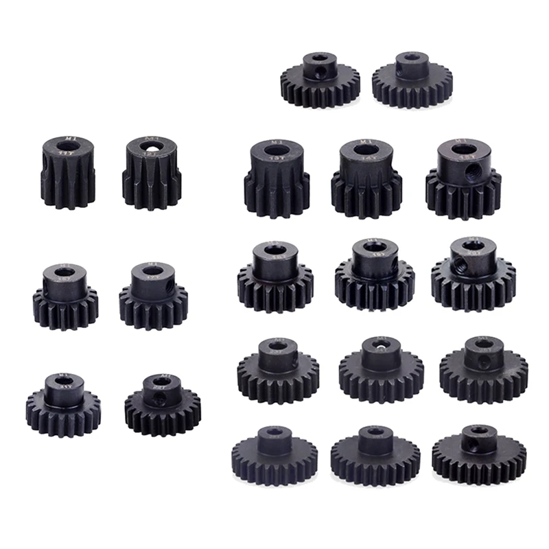 

M1 5Mm Black Steel Metal Pinion Motor Gear For 1/10 Rc Model Car Moto