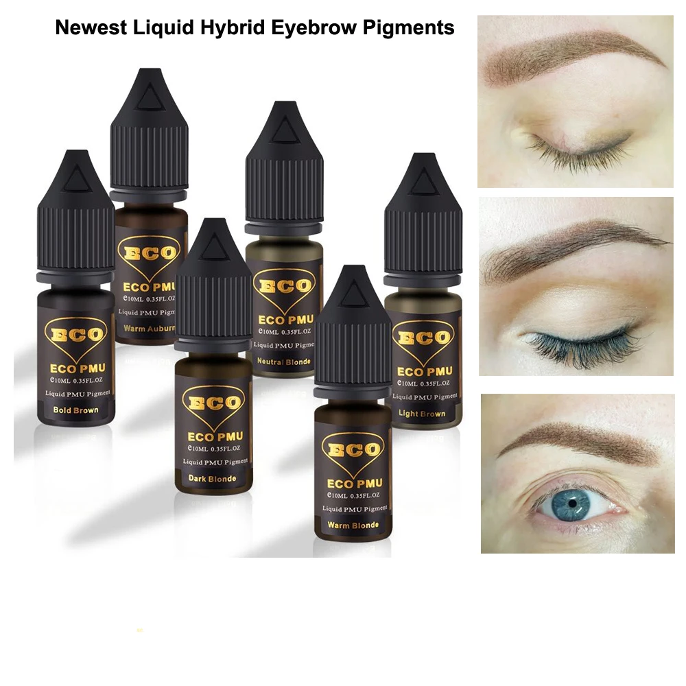 REACH Certified ECO PMU Liquid Hybrid Eyebrow Pigment For Permanent Makeup and Microblading tattoo ink tattoo ink pigment