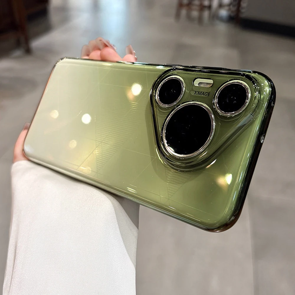 Luxury Slim Gradient Transparent Phone Case with Camera Protection & Shockproof Cover